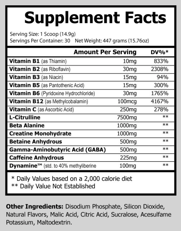 Amp PreWorkout Tropical Sunrise